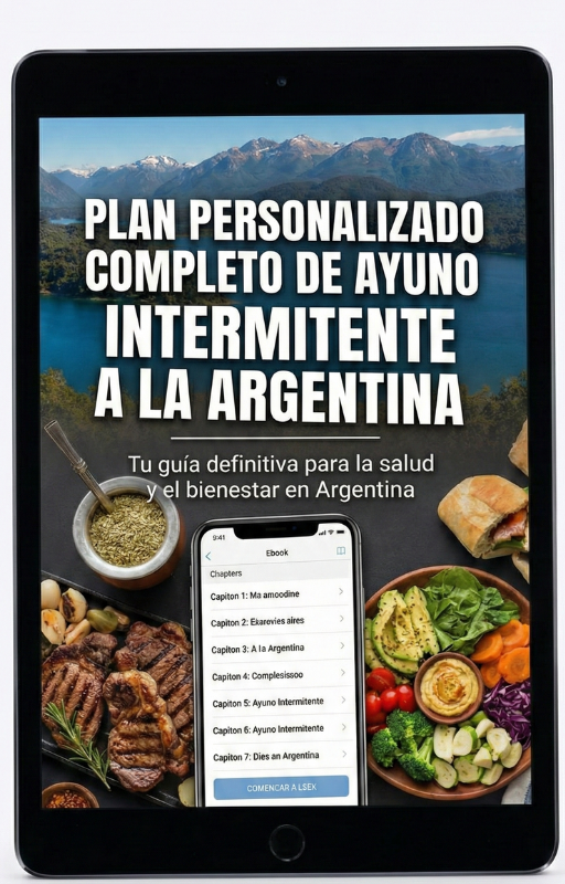 PLAN Ayuno Intermitente AR + I.A. ASESOR Y NUTRI CHEF DE AYUNO + 3 Bonos